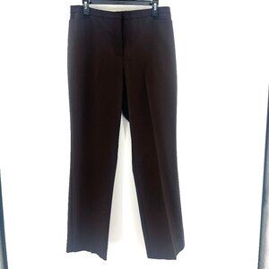 New York & Company Brown Straight Leg Dress Pants Women's 12